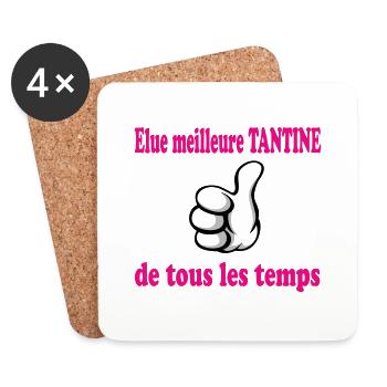 Best AUNTIE OF ALL TIME - Coasters (set of 4) - white - Front
