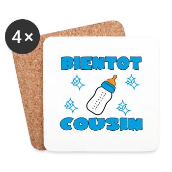 SOON COUSIN - Coasters (set of 4) - white - Front