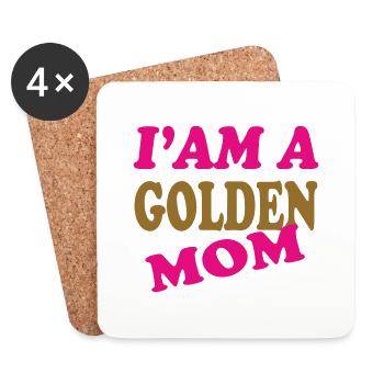 GOLDENE MAMA - Untersetzer (4er-Set) - Weiß - Vorne