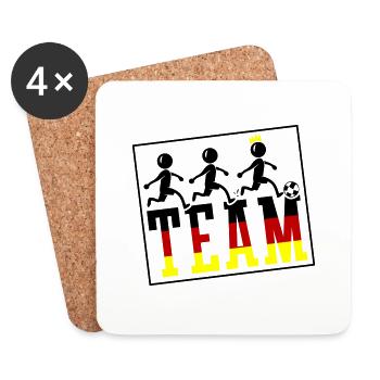 Champion par équipe de football Allemagne - Dessous de verre (lot de 4) - blanc - Devant