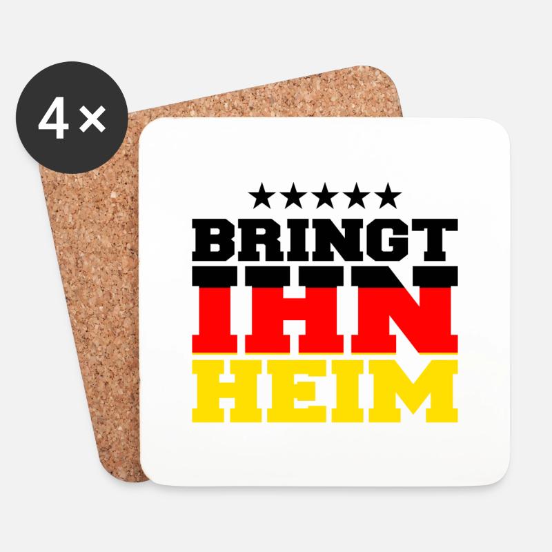 bringt ihn heim! WM pokal - Untersetzer (4er-Set) - Weiß