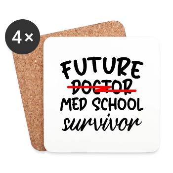 Future Med School Survivor 3 - Coasters (set of 4) - white - Front