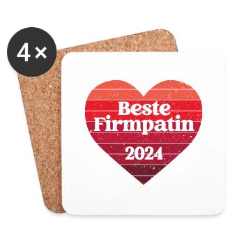 Beste Firmpatin 2024 Firmung Paten Tante Patin - Untersetzer (4er-Set) - Weiß - Vorne
