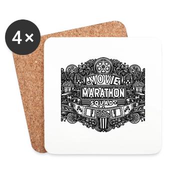 Movie Marathon Squad 2 - Coasters (set of 4) - white - Front
