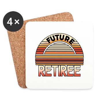 Future Retiree 7 - Coasters (set of 4) - white - Front