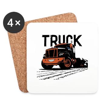 LKW - Untersetzer (4er-Set) - Weiß - Vorne