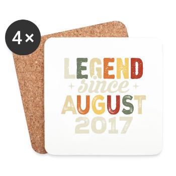 August 2017 Jahrestag August 2017 - August 2017 - Untersetzer (4er-Set) - Weiß - Vorne