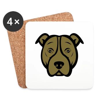 dog - Untersetzer (4er-Set) - Weiß - Vorne