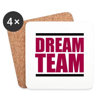 dream team - Untersetzer (4er-Set) - Weiß - Vorne