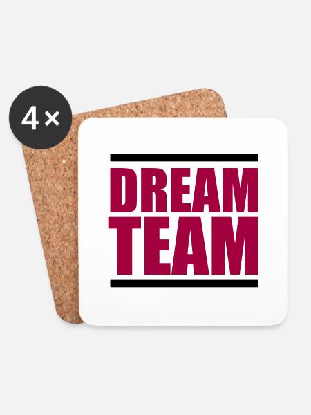 dream team - Untersetzer (4er-Set) - Weiß