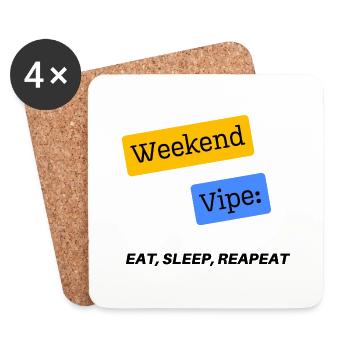 Weekend - Coasters (set of 4) - white - Front
