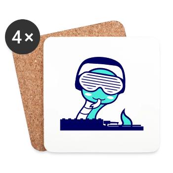 Cool Mixer Party Club Music Fun - Coasters (set of 4) - white - Front