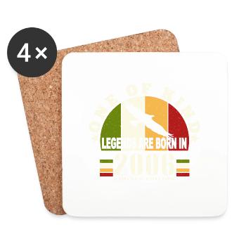 Legend Born 2006 18th birthday - Coasters (set of 4) - white - Front