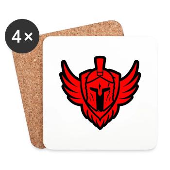 Spartan Helmet Icon - Coasters (set of 4) - white - Front