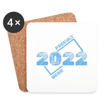 Geschenkidee 2022 - Untersetzer (4er-Set) - Weiß - Vorne