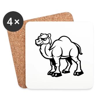 chameau - Dessous de verre (lot de 4) - blanc - Devant
