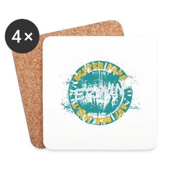 Father's Day Erwin - Coasters (set of 4) - white - Front