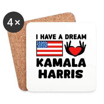 Kamala Harris President Hearthand - Coasters (set of 4) - white - Front
