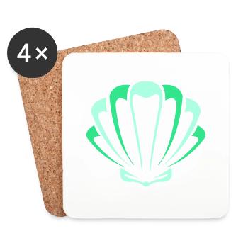 shell - Coasters (set of 4) - white - Front