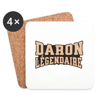 "Daron Légendaire : Pilier de Famille" - Dessous de verre (lot de 4) - blanc - Devant