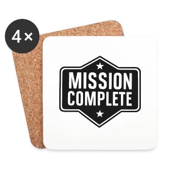 Mission Complete - Coasters (set of 4) - white - Front
