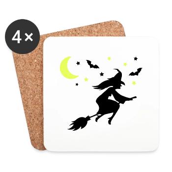 Witch - Coasters (set of 4) - white - Front