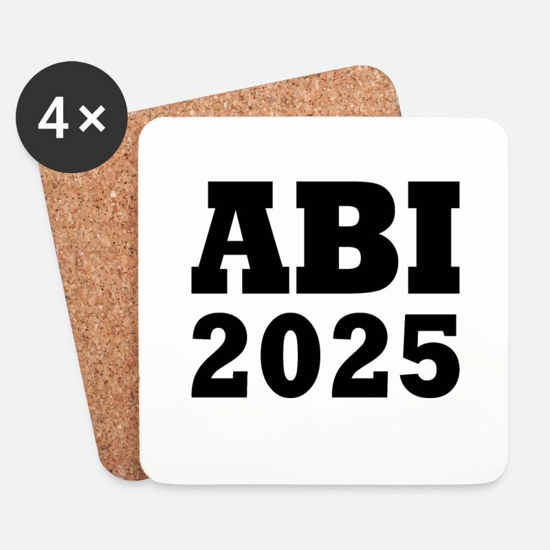 Abi 2025 - Untersetzer (4er-Set) - Weiß