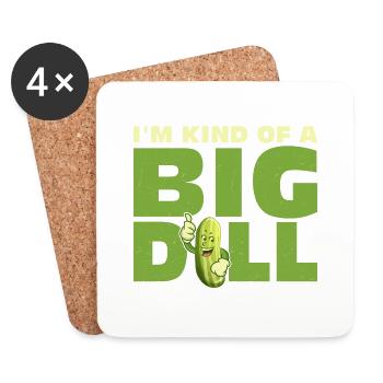 I'm Kind Of A Big Dill Pickle Vegan Cucumber - Untersetzer (4er-Set) - Weiß - Vorne