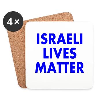 Israeli lives matter - Dessous de verre (lot de 4) - blanc - Devant