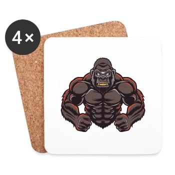 Gorilla Stark Comic - Coasters (set of 4) - white - Front
