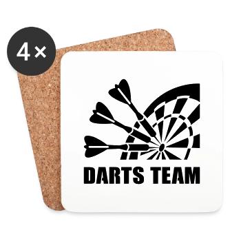 Darts Team - Untersetzer (4er-Set) - Weiß - Vorne