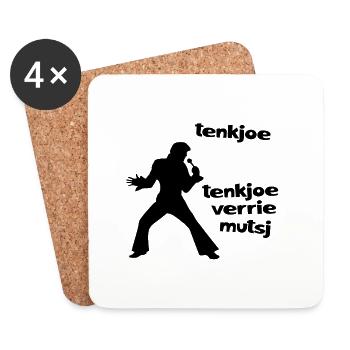 tenkjoe verrie mutsj - Coasters (set of 4) - white - Front