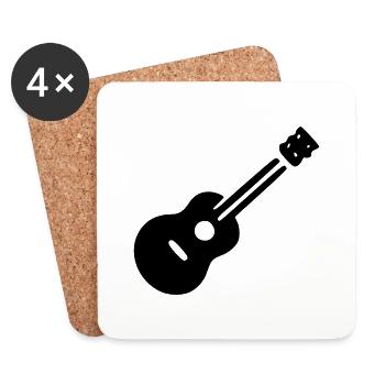 Gitarre - Untersetzer (4er-Set) - Weiß - Vorne