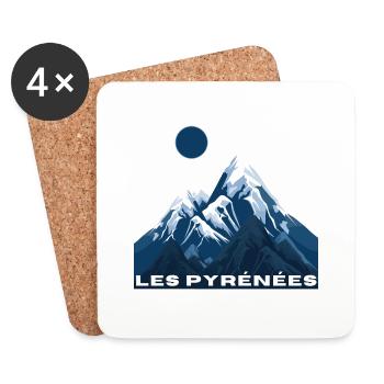 Die Pyrenäen - Geschenkidee - Untersetzer (4er-Set) - Weiß - Vorne