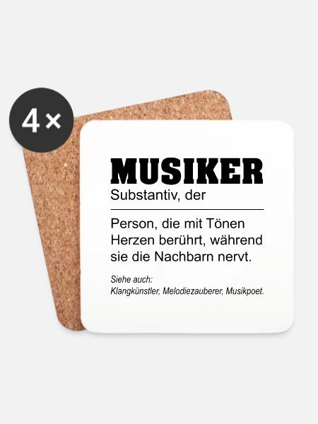 Musiker Definition - Untersetzer (4er-Set) - Weiß