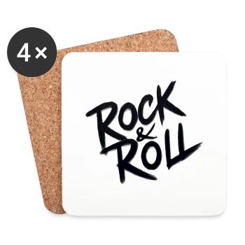 Rock & Roll - Coasters (set of 4) - white - Front