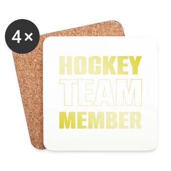 Hockey Team - Untersetzer (4er-Set) - Weiß - Vorne