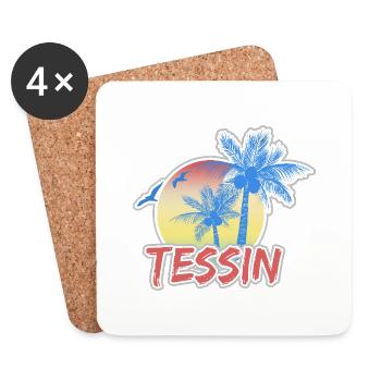 Tessin - Dessous de verre (lot de 4) - blanc - Devant