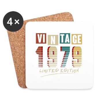 Vintage 1979: Limited Edition - 46th Anniversary. - Coasters (set of 4) - white - Front