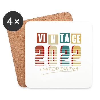 Vintage 2022 : Edition Limitée - 3e anniversaire. - Dessous de verre (lot de 4) - blanc - Devant