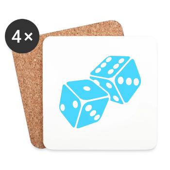 cube - Coasters (set of 4) - white - Front