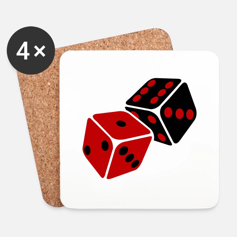 würfel - Untersetzer (4er-Set) - Weiß