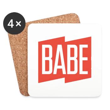 BABE - Dessous de verre (lot de 4) - blanc - Devant