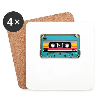 Analog Vibes, Digital Lies - Coasters (set of 4) - white - Front