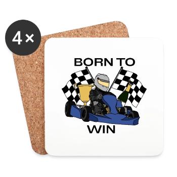 Born to Win - Coasters (set of 4) - white - Front