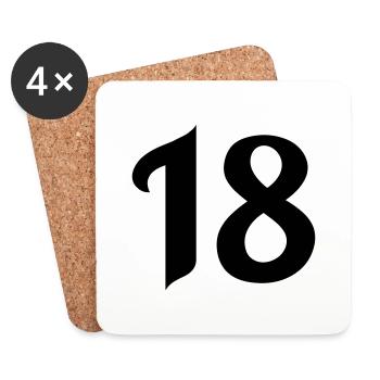 18 - Dessous de verre (lot de 4) - blanc - Devant