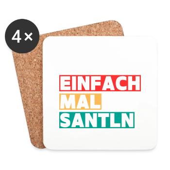 einfach mal santn - Untersetzer (4er-Set) - Weiß - Vorne