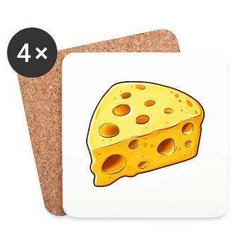 Käse Cheese - Untersetzer (4er-Set) - Weiß - Vorne