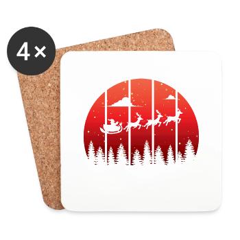 Noël 1er - Dessous de verre (lot de 4) - blanc - Devant
