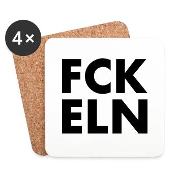 Fck eln - Untersetzer (4er-Set) - Weiß - Vorne
